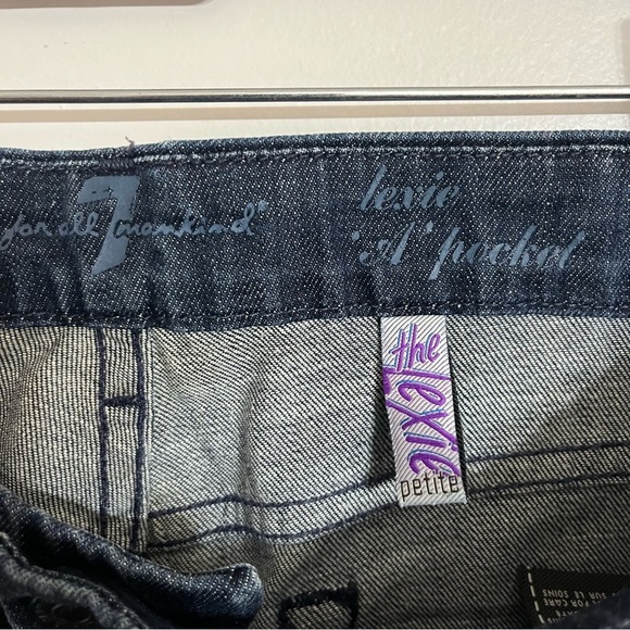 7 For All Mankind The Lexie Women's 27 Petite Dark Wash Blue Denim Bootcut Jean - Picture 4 of 9